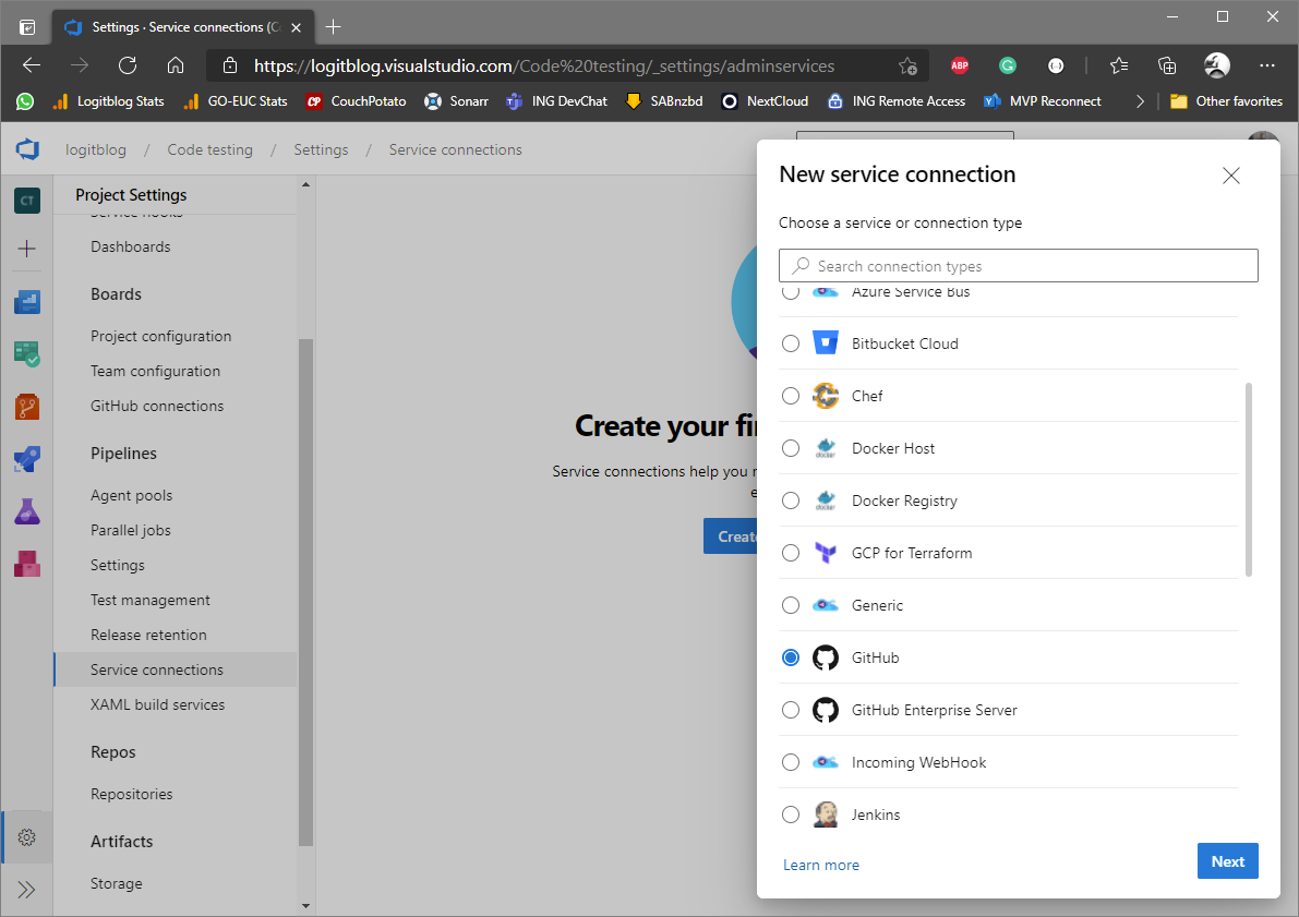 azure-devops-service-connections-github